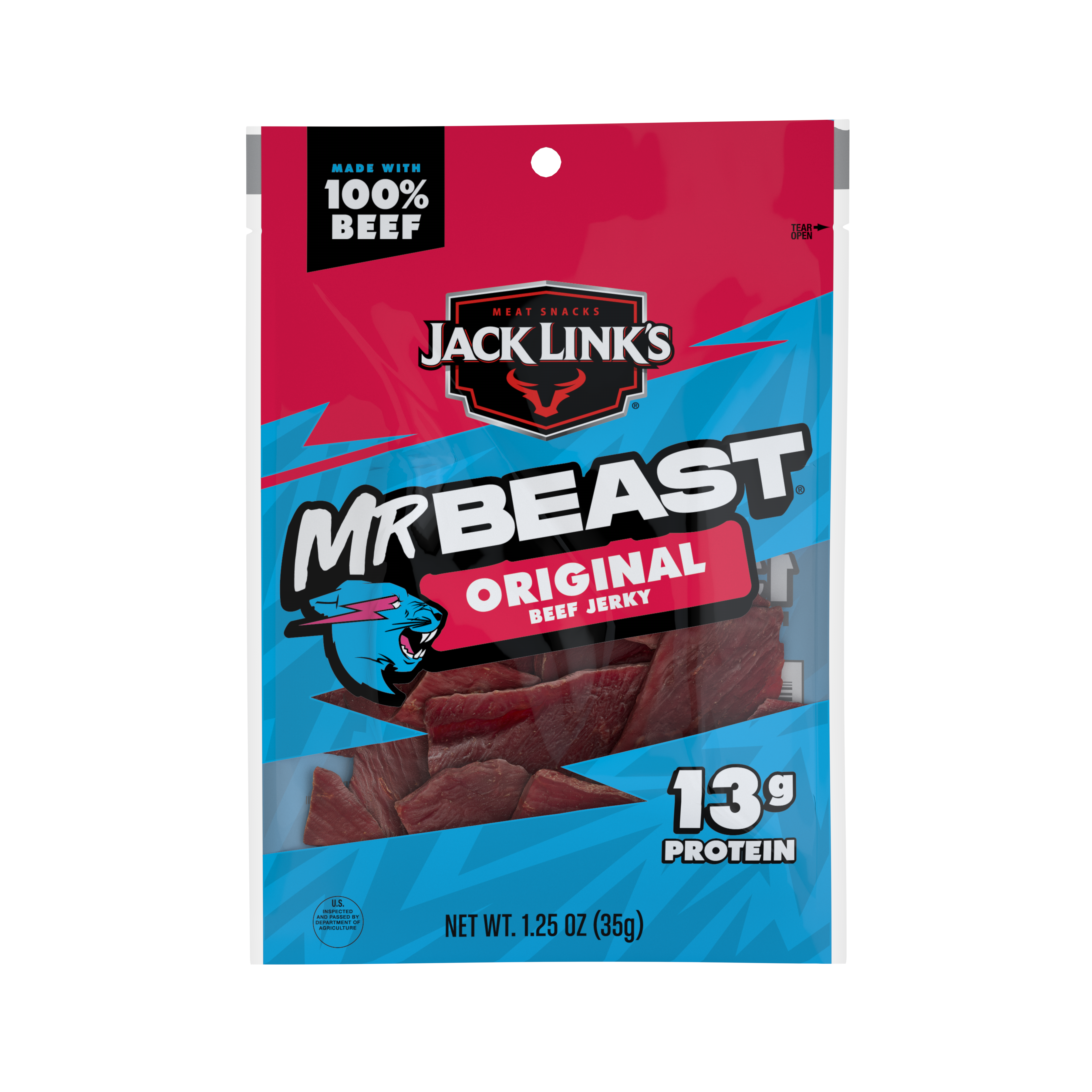 MrBeast Original Beef Jerky | Protein Meat Snacks | Jack Link's