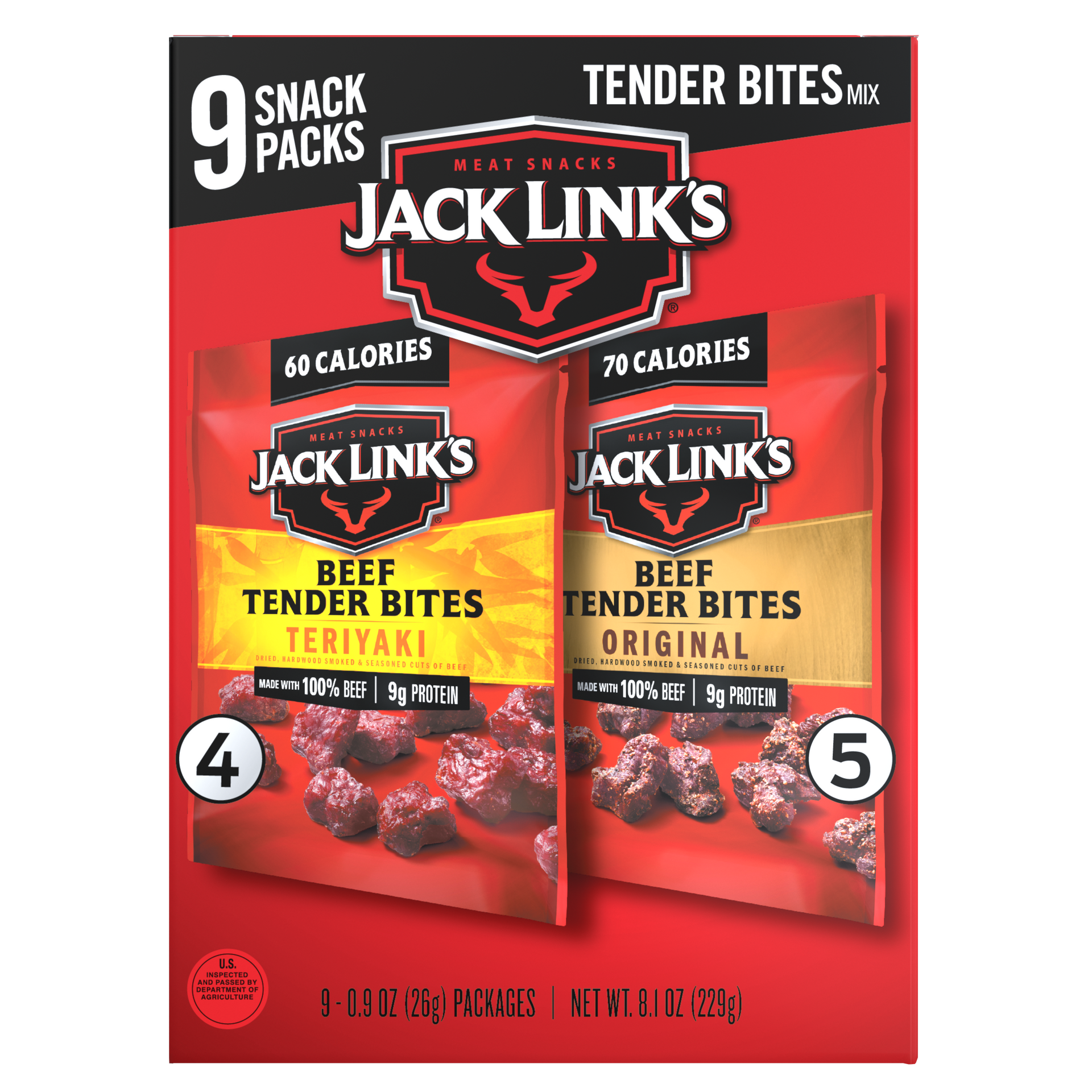 Teriyaki Beef Tender Bites Multipack | Protein Snack | Jack Link's