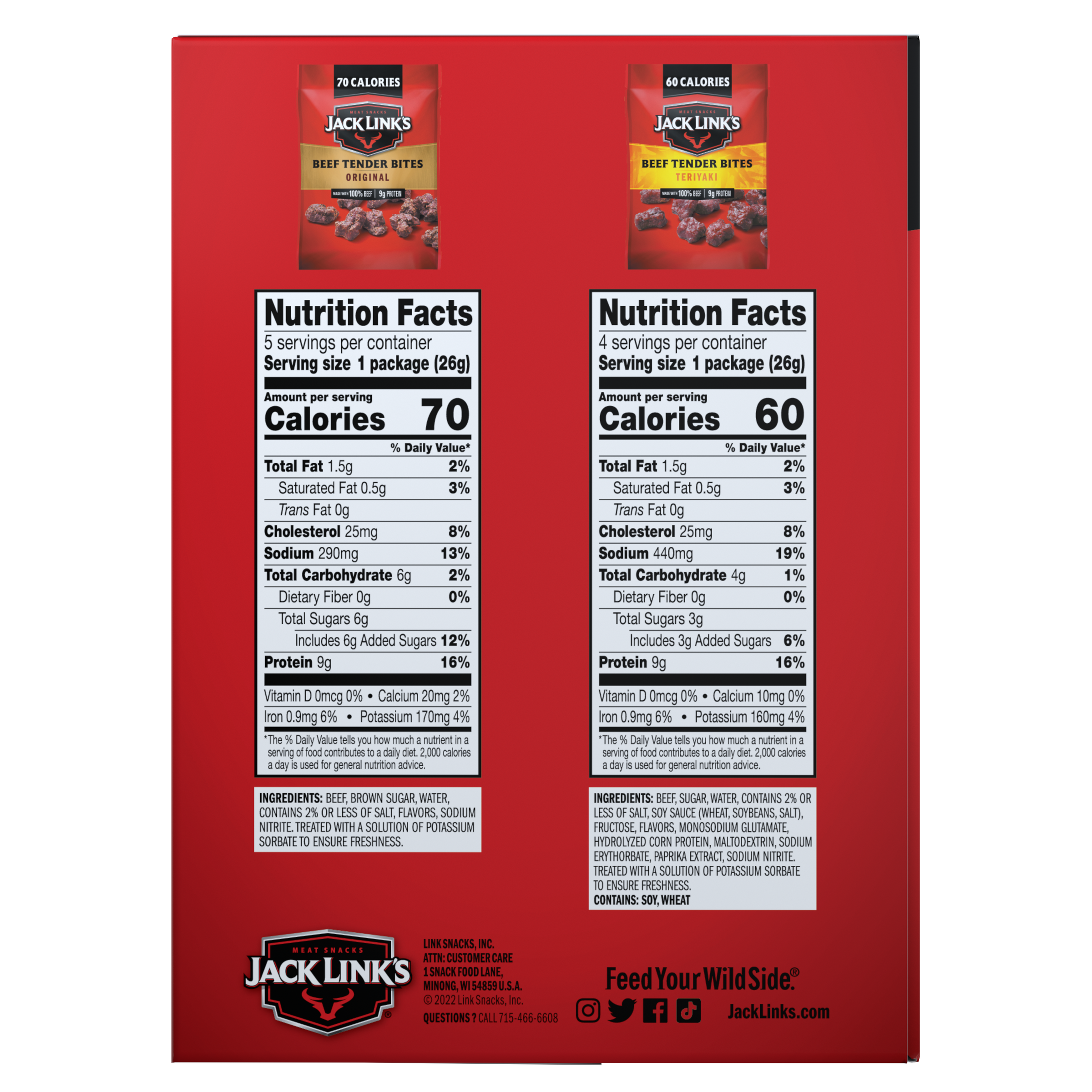 Original & Teriyaki Beef Tender Bites Multipack