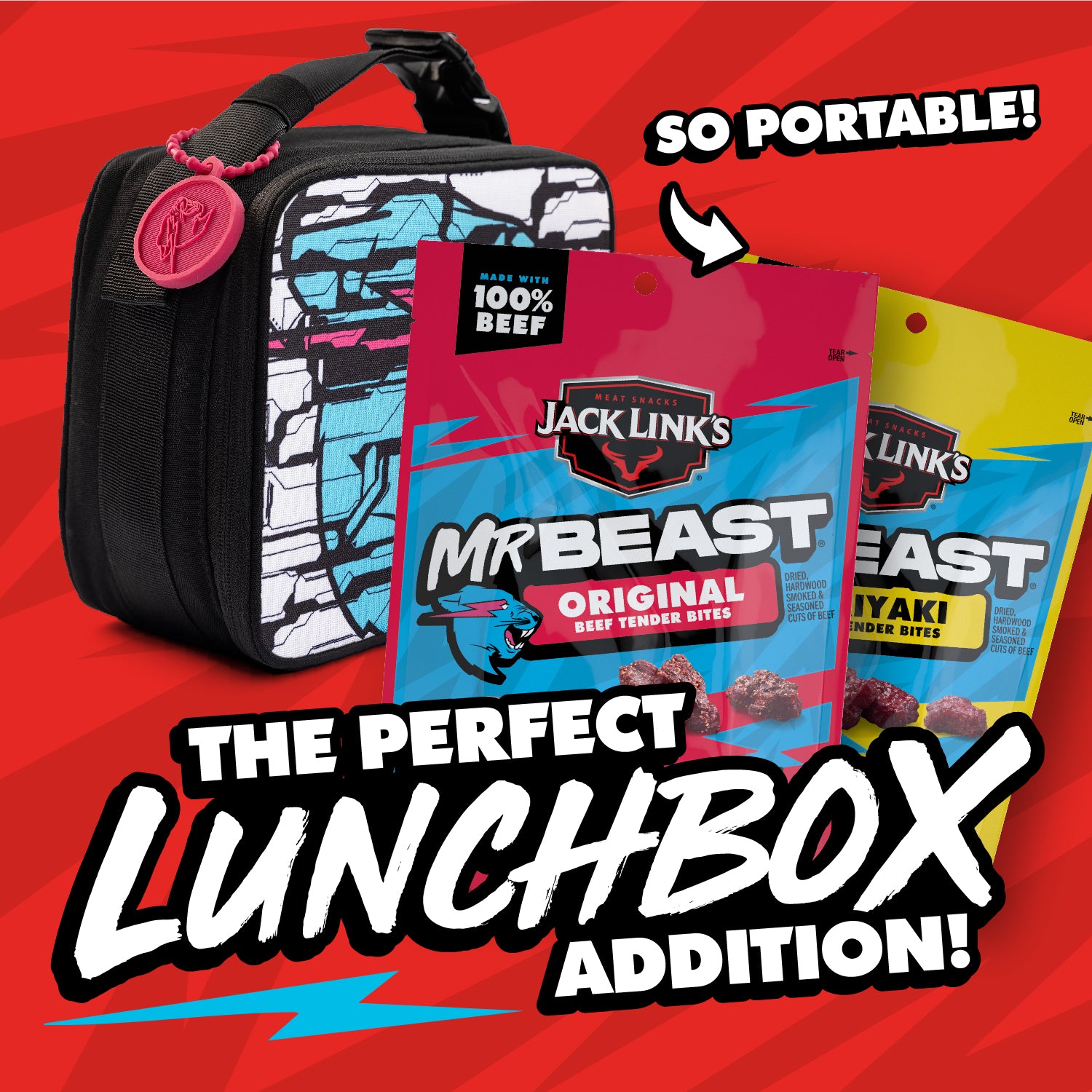 Jack Link's x MrBeast Original & Teriyaki Tender Bites Variety Packs