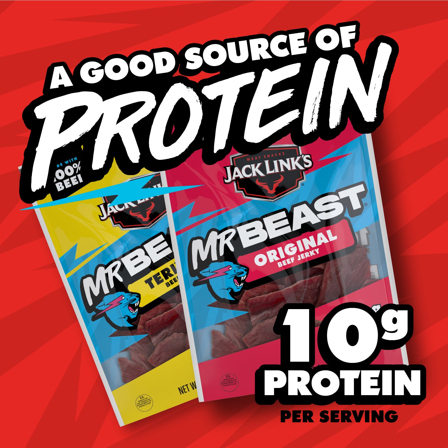 Jack Link's x MrBeast Original & Teriyaki Beef Jerky Variety Pack