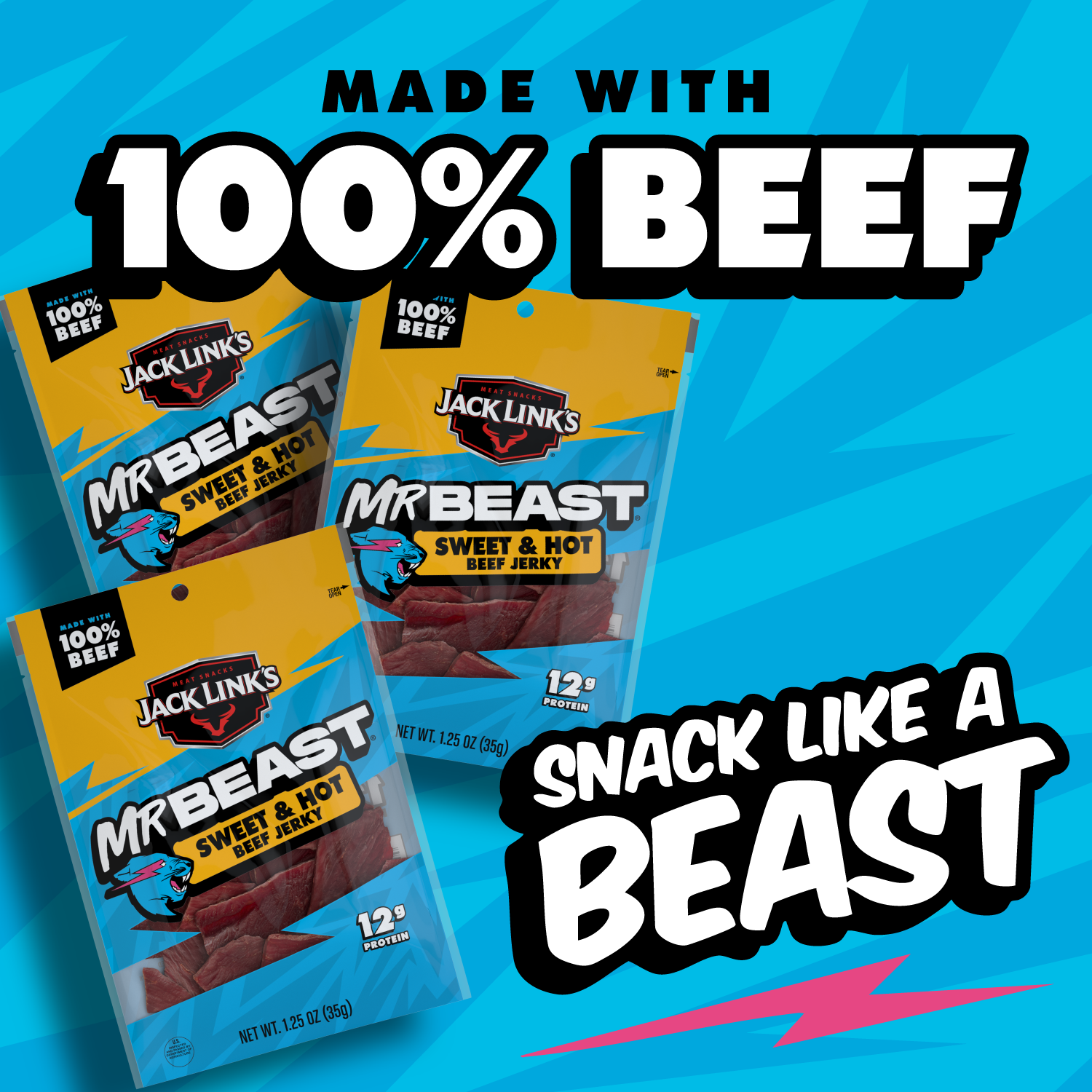 Jack Link's x MrBeast Sweet & Hot Beef Jerky