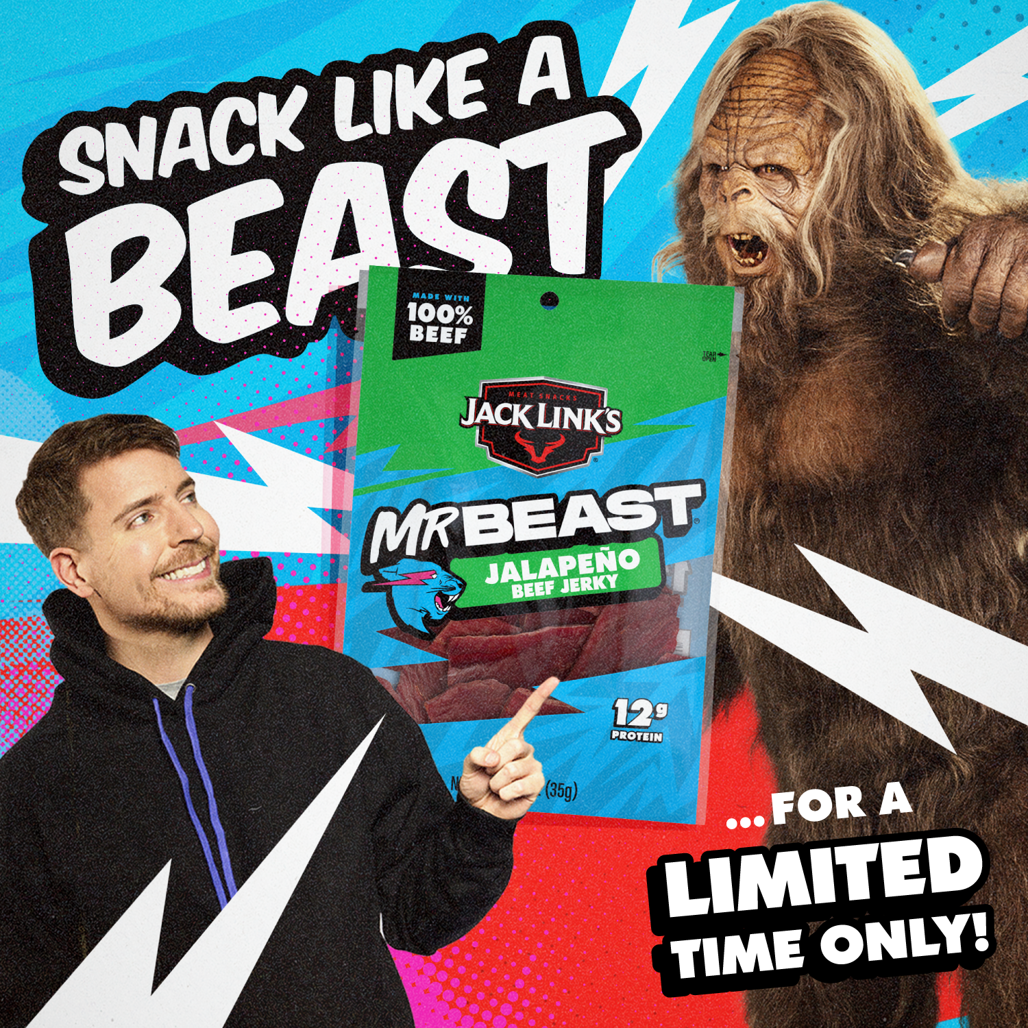 Jack Link's x MrBeast Jalapeño Beef Jerky