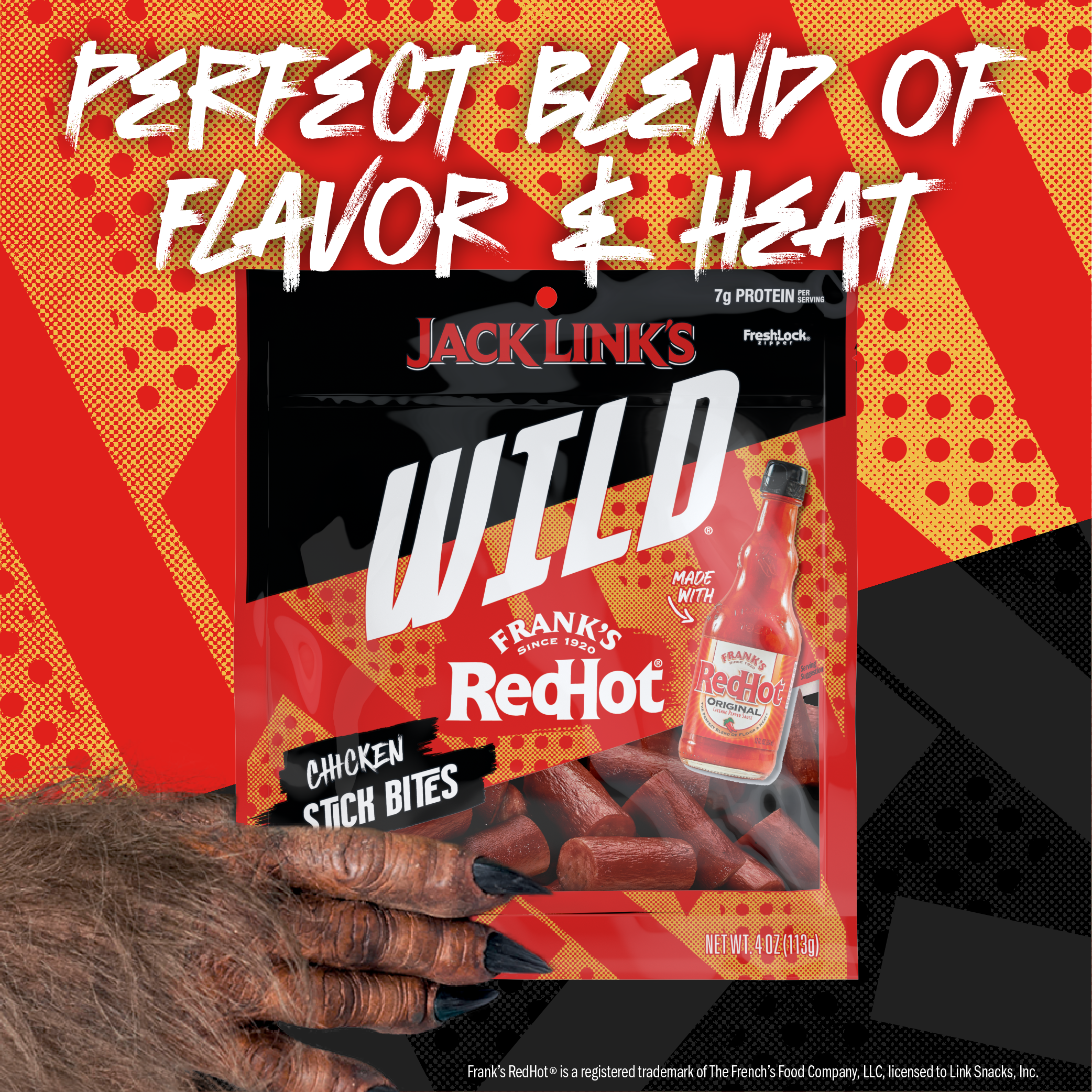 Jack Link's Wild Frank's Red Hot Chicken Sticks