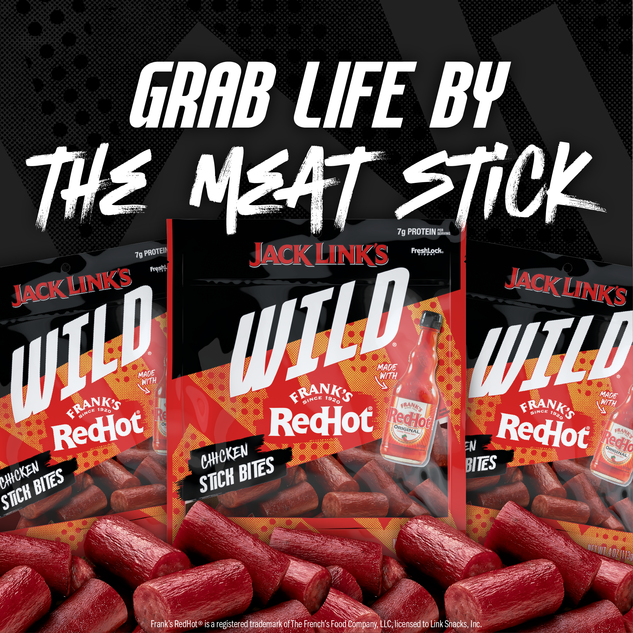 Jack Link's Wild Frank's Red Hot Chicken Sticks