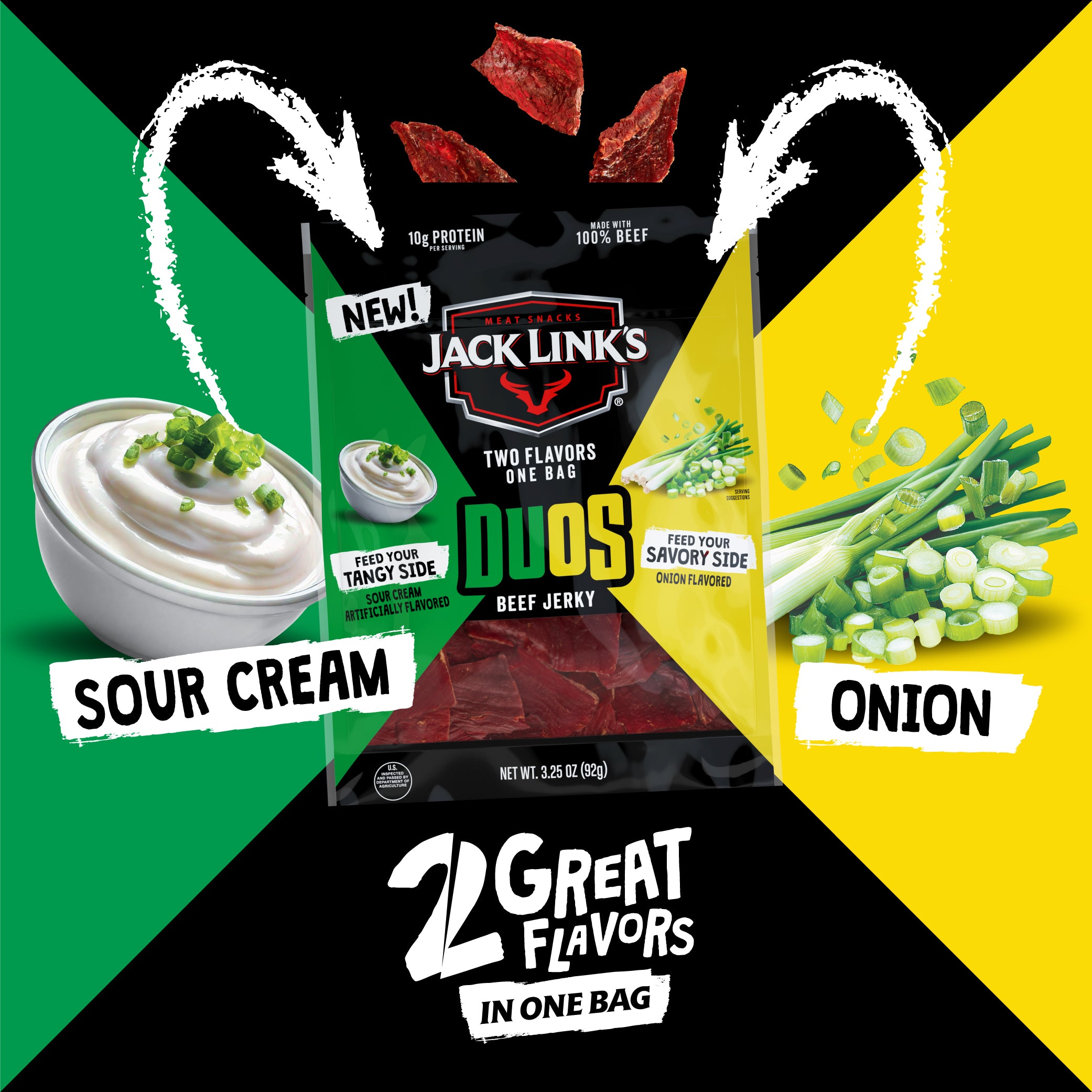Jack Link's DUOS Sour Cream & Onion Beef Jerky