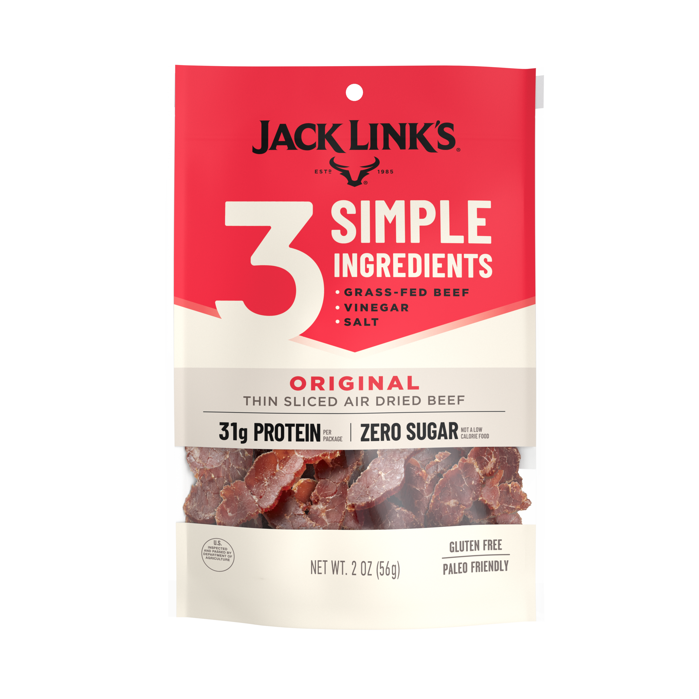 Jack Link's Jack Link's 3-Ingredient Air-Dried Beef Slices Original — product image