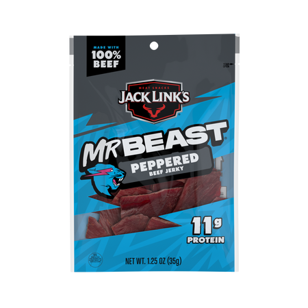 Jack Link's x MrBeast Peppered Beef Jerky | Bold Protein Snack