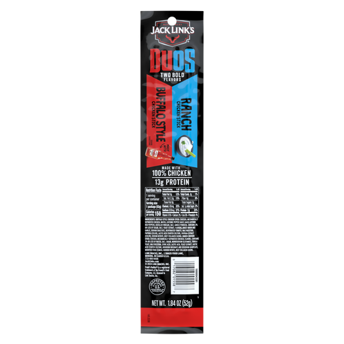 Jack Link's Duos Buffalo Style and Ranch Chicken Stick, 1.84 ounce