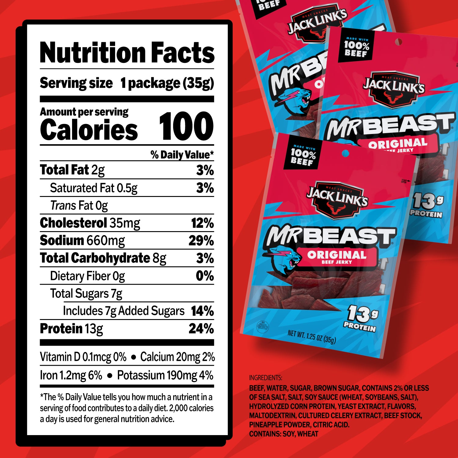 Jack Link's x MrBeast Original Beef Jerky