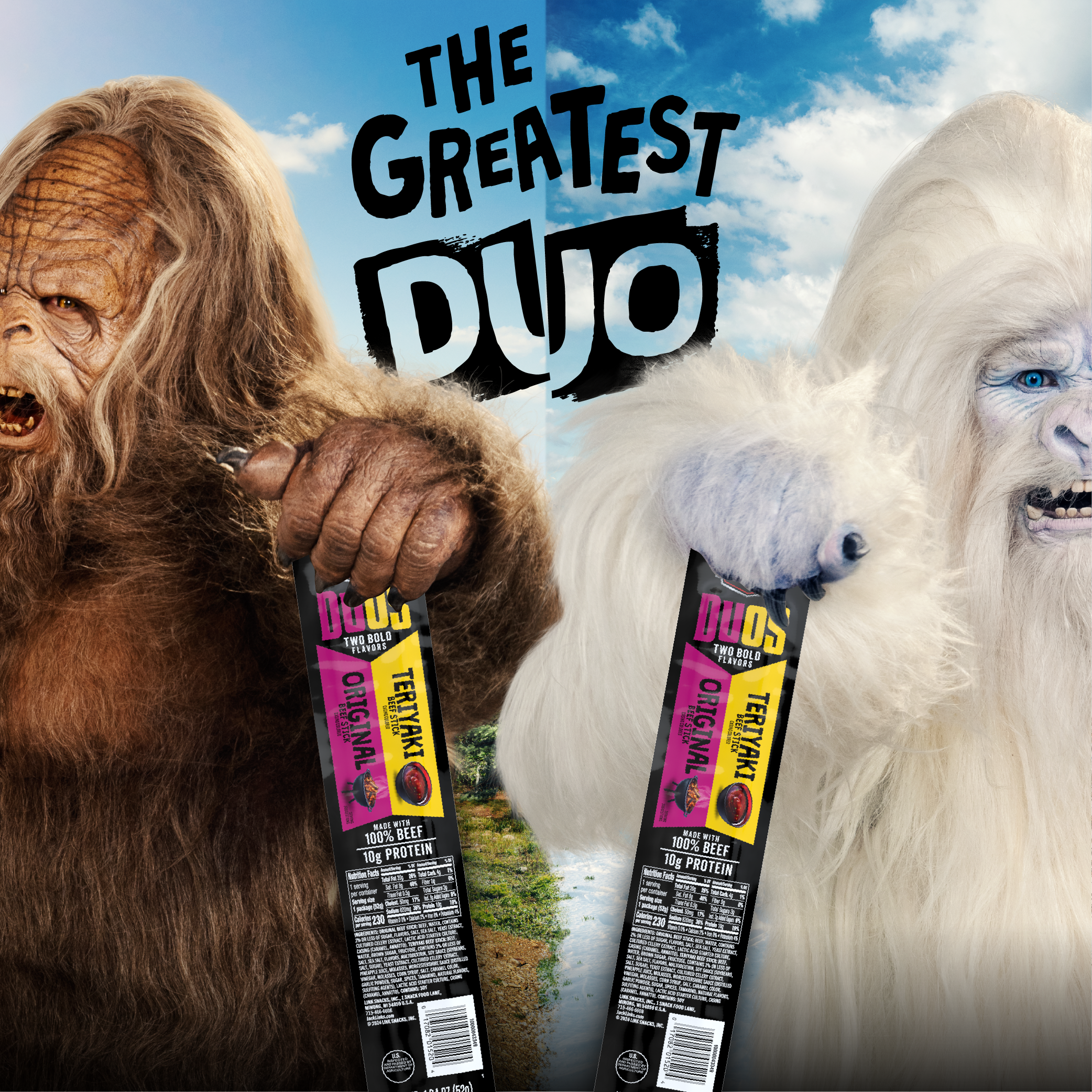 Jack Link's Duos Original and Teriyaki Beef Stick, 1.84 ounce