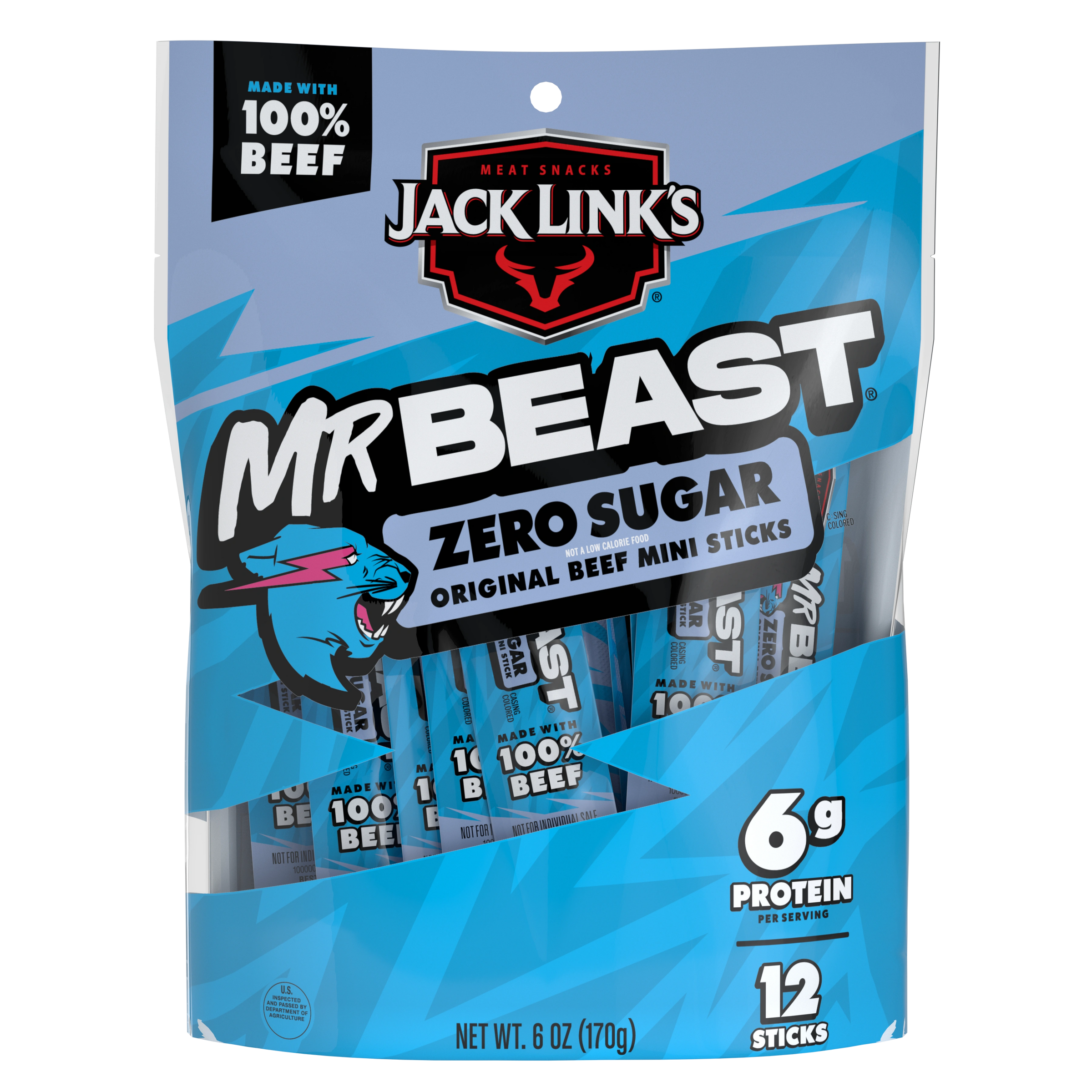 Jack Link's x MrBeast Zero Sugar Mini Sticks