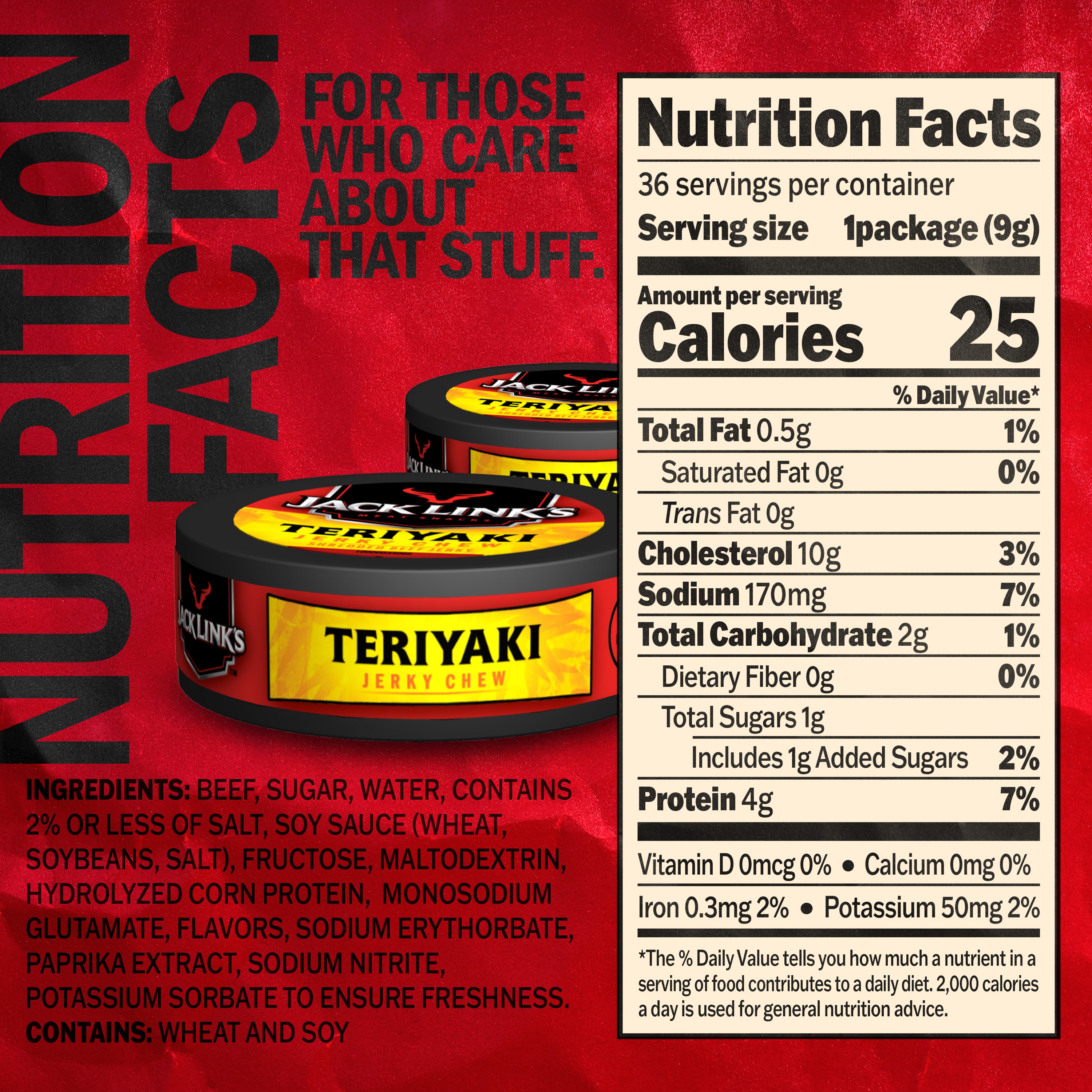 Teriyaki Beef Jerky Chew - High Protein Meat Snacks | Jack Link's