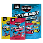 Jack Link's x MrBeast Original & Teriyaki Tender Bites Variety Packs