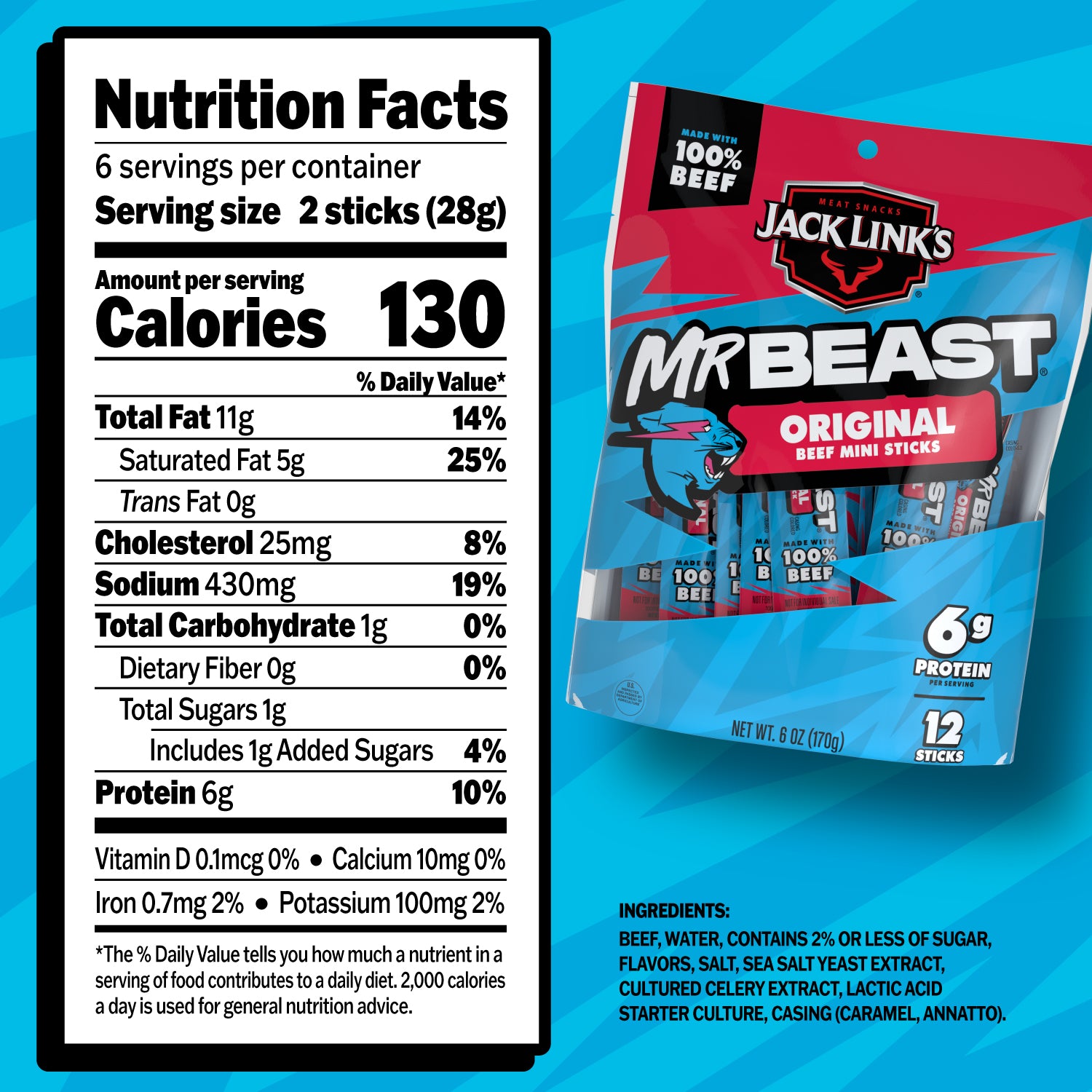 Jack Link's x MrBeast Original Mini Sticks