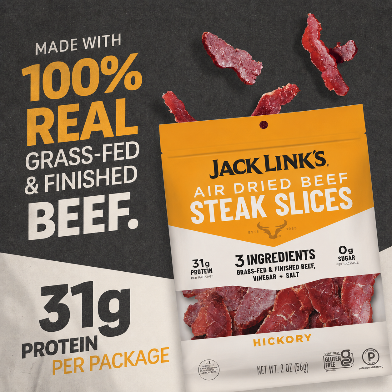 Thinly Sliced Hickory Beef Steak | Protein Snack | Jack Link's