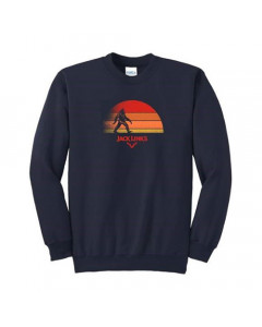 Port & Company Fleece Crewneck Sweatshirt with Sun Design