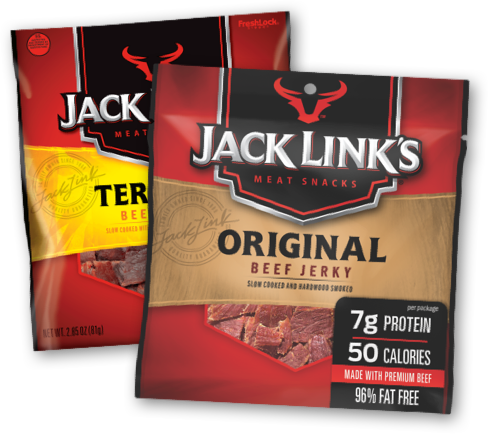 Original and Teriyaki Beef Jerky Packages