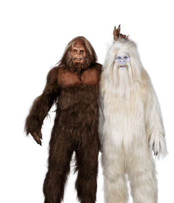 Sasquatch and Yeti Posing